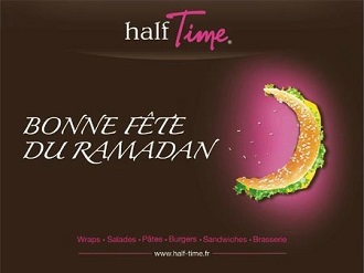 Enseigne Fast food hallal Half Time